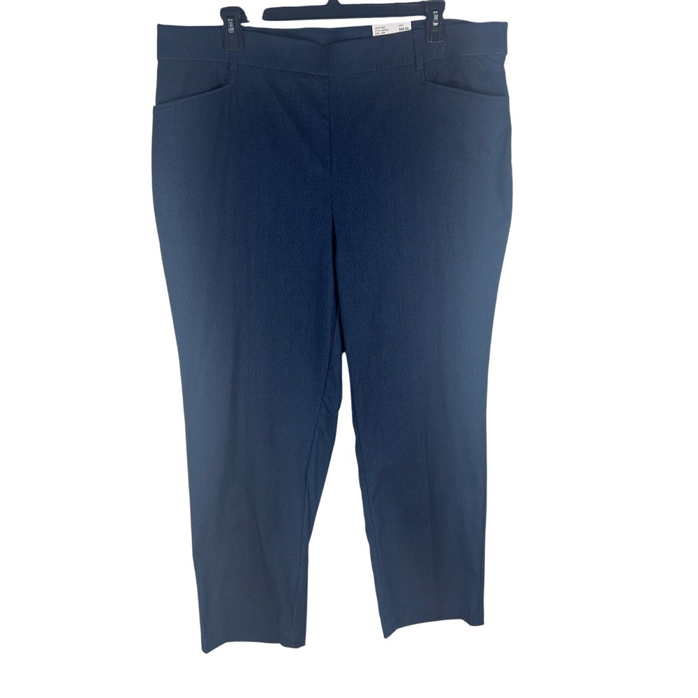 Rafaella Womens 22W Rinse Dark Blue Stretch‎ Pull On Comfort Pants LRBFF007 NWT